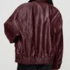 PRETTYGARDEN Women's Faux Leather Motorcycle Jacket Trendy Fall Spring Clothes Oversized Zip Up Winter Coat Outerwear (Wine Red,Large) at Amazon Women's Coats Shop