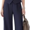 Women's 2-Piece Vest & Pants Set - Wrinkle-Resistant Waistcoat, High-End Business Formal & Casual Trouser Suit