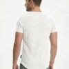 Men's Muscle Slim Fit Henley Shirt, Crew Neck Longline T-Shirt, Button Casual Sports Tee for Gym & Workout