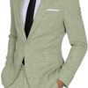 Premium Men's Lightweight Casual Suit 2-Piece Set, Single-breasted Blazer Jacket with Trousers, Ideal for Weddings, Business Events, Dances and Reunions