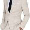 Premium Men's Lightweight Casual Suit 2-Piece Set, Single-breasted Blazer Jacket with Trousers, Ideal for Weddings, Business Events, Dances and Reunions