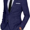 Premium Men's Lightweight Casual Suit 2-Piece Set, Single-breasted Blazer Jacket with Trousers, Ideal for Weddings, Business Events, Dances and Reunions