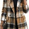 71mjxRZO4oL._AC_SY445_ Mina Self Women's 2026 Plaid Houndstooth Coat - Lightweight Fully Lined Button Casual Daily Office Work Jacket with Pockets