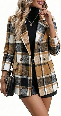 71mjxRZO4oL._AC_SY445_ Mina Self Women's 2026 Plaid Houndstooth Coat - Lightweight Fully Lined Button Casual Daily Office Work Jacket with Pockets