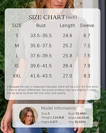 Arach&Cloz Women's Lightweight Wool-Blend Short Sleeve Sweater Top, Business & Casual Style