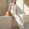 Women's 2-Piece Vest & Pants Set - Wrinkle-Resistant Waistcoat, High-End Business Formal & Casual Trouser Suit