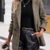 81SHPVCfnnL._AC_SY445_ Mina Self Women's 2026 Plaid Houndstooth Coat - Lightweight Fully Lined Button Casual Daily Office Work Jacket with Pockets