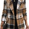 81Yi2Je0TrL._AC_SY445_ Mina Self Women's 2026 Plaid Houndstooth Coat - Lightweight Fully Lined Button Casual Daily Office Work Jacket with Pockets